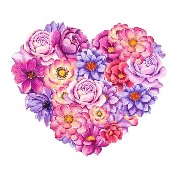 استیکر پارچه و لباس پاد آفرین مدل قلب گلی کد 1271
