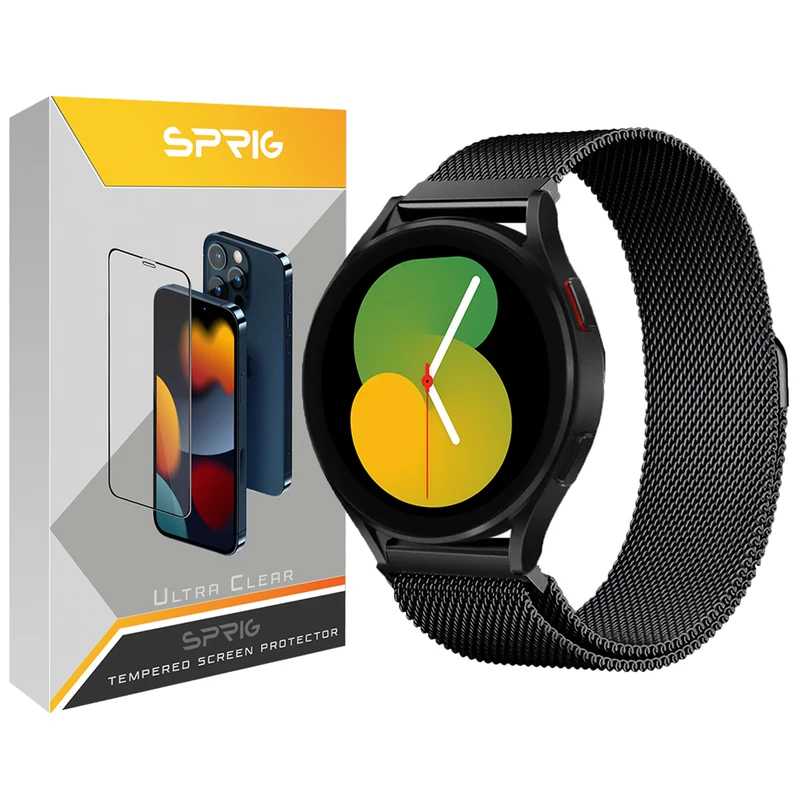 بند اسپریگ مدل Milanese مناسب برای ساعت هوشمند سامسونگ Galaxy Watch Active 1 / Active 2 40mm / Active 2 44mm / Watch 3 size 41mm / Galaxy Watch 4 40mm / watch 4 42mm / watch 4 44mm / watch 4 46mm