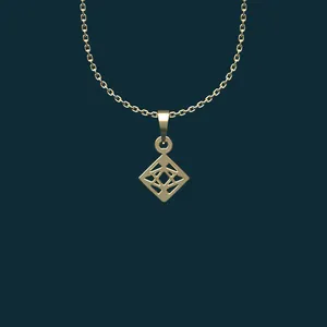 گردنبند طلا 18 عیار زنانه مدوپد مدل هندسی کد BB2-1-1280