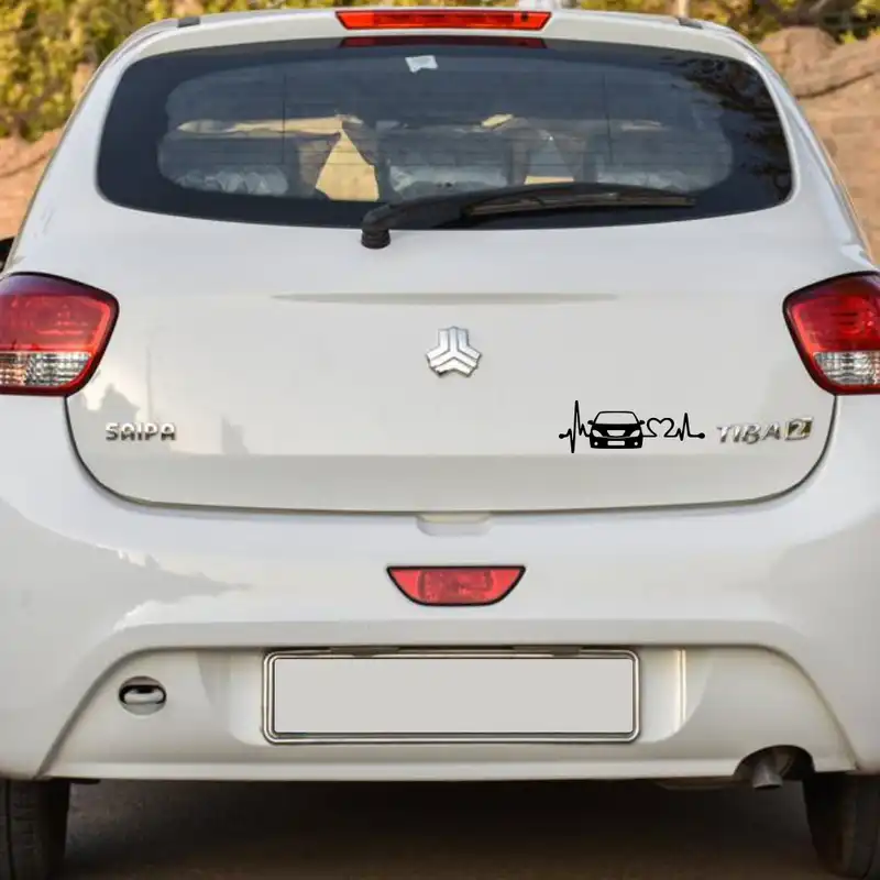 برچسب بدنه خودرو ماتریسیو طرح ضربان قلب تیبا 2 کد M228 مجموعه 2 عددی