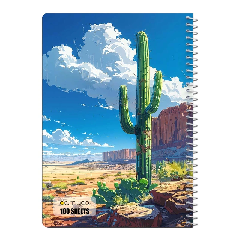 دفتر مشق 100 برگ سیمی کارنیکا طرح کاکتوس cactus کد 28700