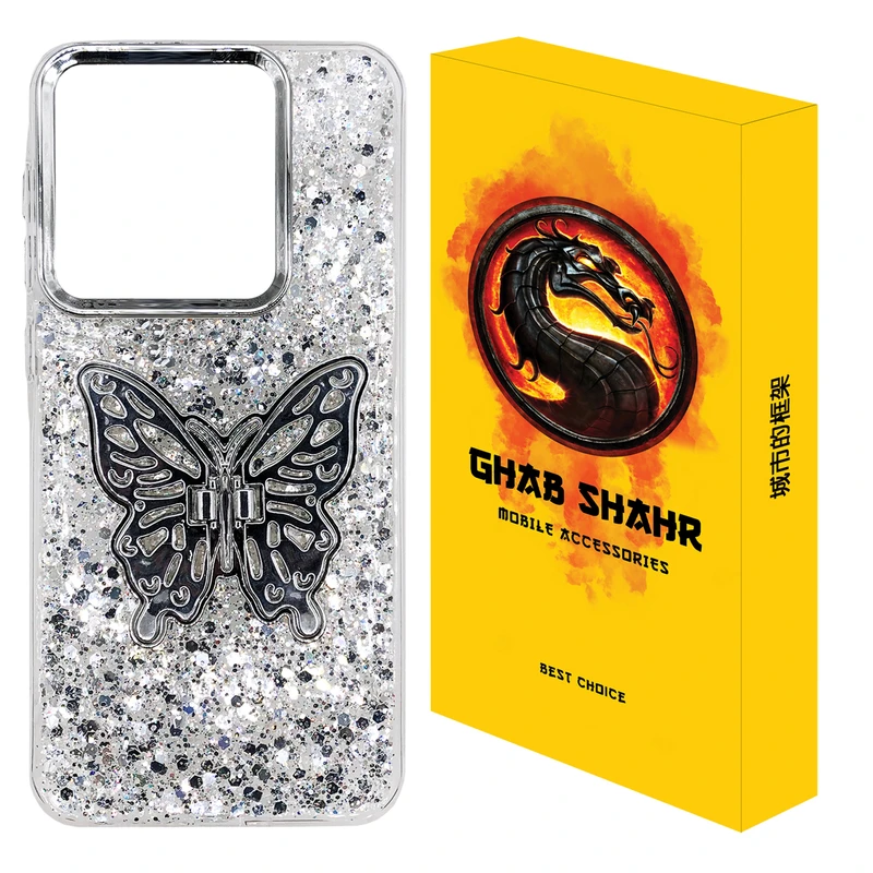 کاور قاب شهر مدل پروانه مناسب برای گوشی موبایل شیائومی Redmi Note 13 4G