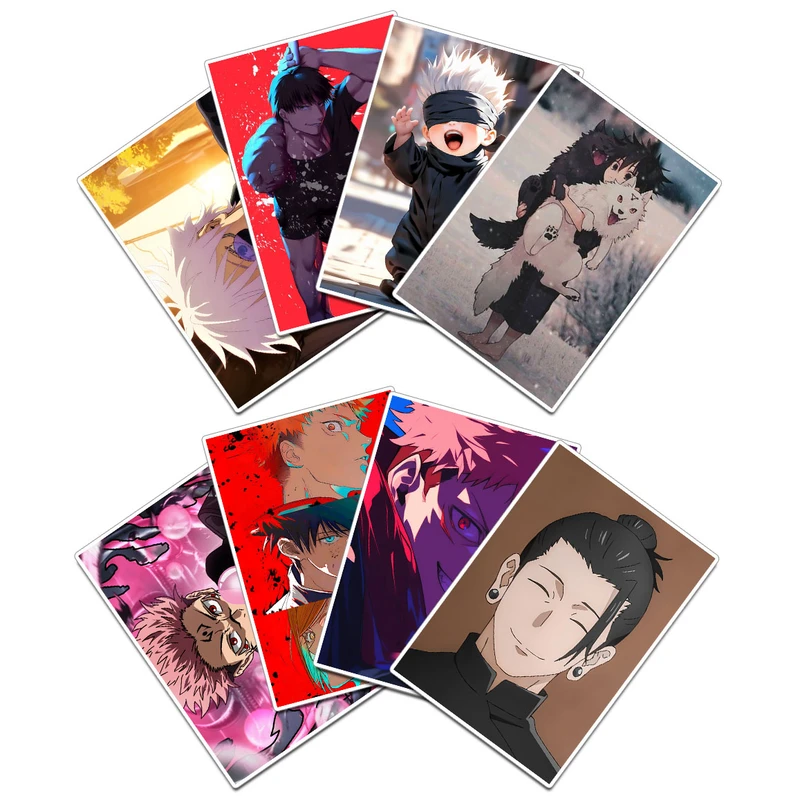 استیکر و برچسب گوفی مدل گوجو سوکونا انیمه جوجوتسو کایسن Gojo Jujutsu Kaisen Anime کد K06 مجموعه 8 عددی