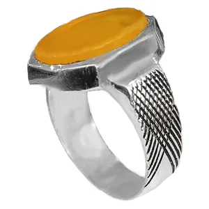 انگشتر نقره مردانه مدل عقیق شرف الشمس حرز امام جواد HZ4036