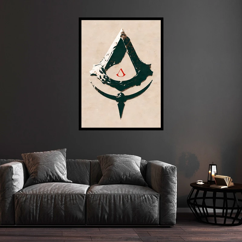 تابلو بکلیت طرح گیم و گیمینگ بازی اساسین کرید مدل B-bu5689 فریم مشکی