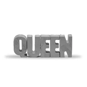 مجسمه حروف بتنی مدل QUEEN مجموعه 5 عددی