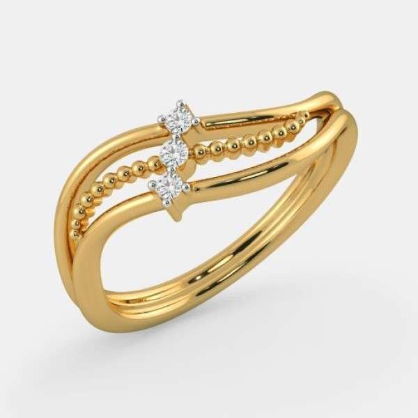  انگشتر طلا 18 عیار زنانه قیراط کد GH5045
