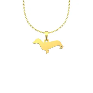 گردنبند طلا 18 عیار زنانه مدوپد مدل سگ کد J3-1-1034