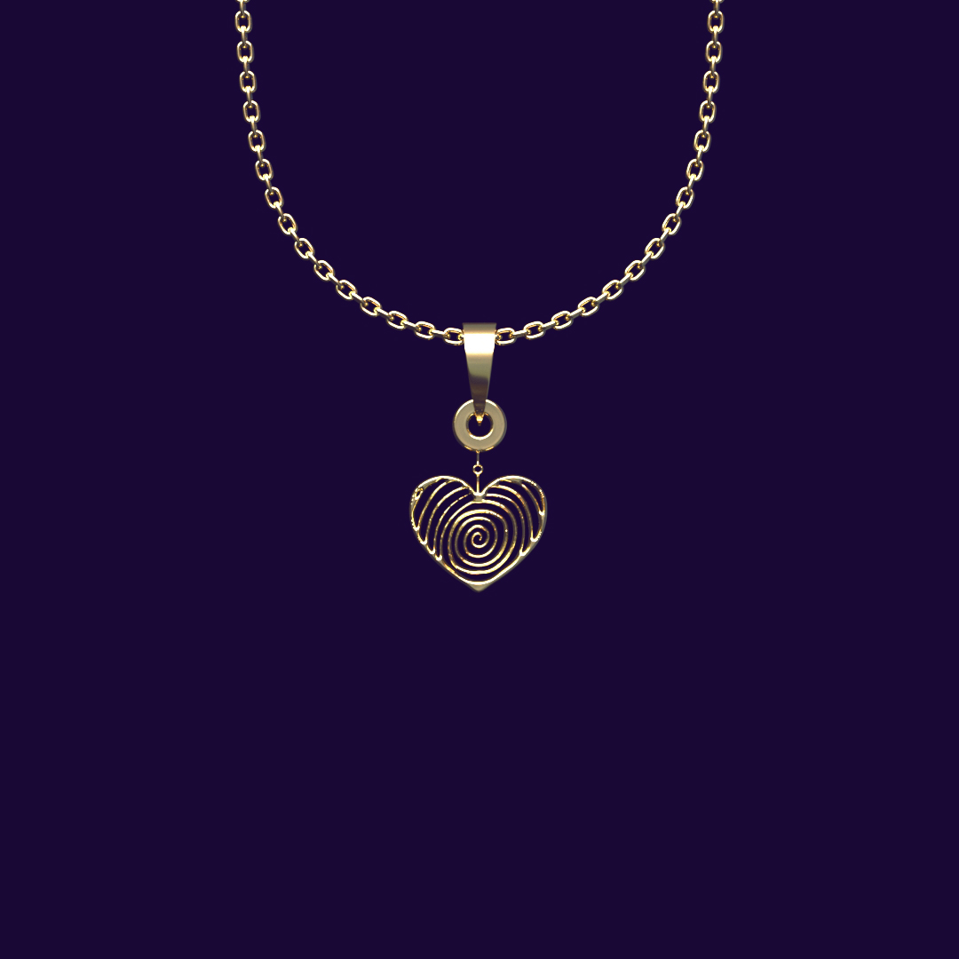 گردنبند طلا 18 عیار زنانه مدوپد مدل قلب کد DD2-1-1152