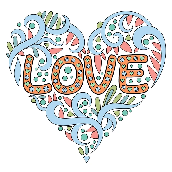 استیکر پارچه و لباس پاد آفرین طرح عشق کد 3724