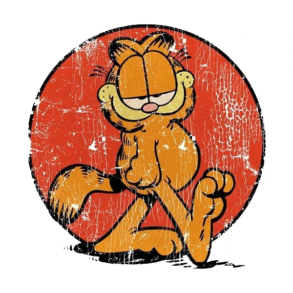  استیکر پارچه و لباس پاد آفرین طرح کارتونی گارفیلد کد 5696