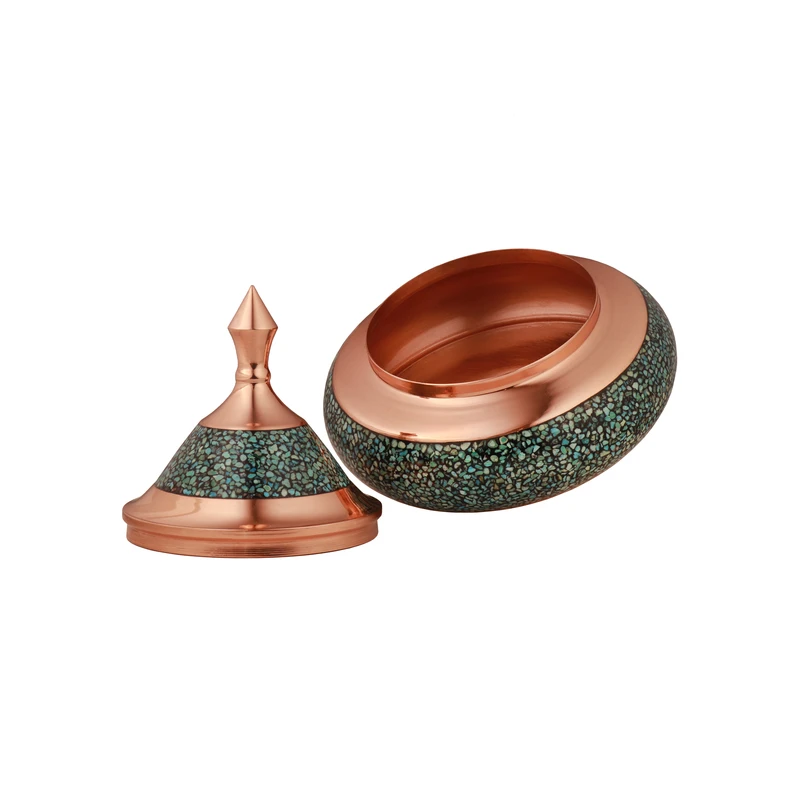 عکس شماره 2 : قندان فیروزه کوبی مدل سفینه کد 25