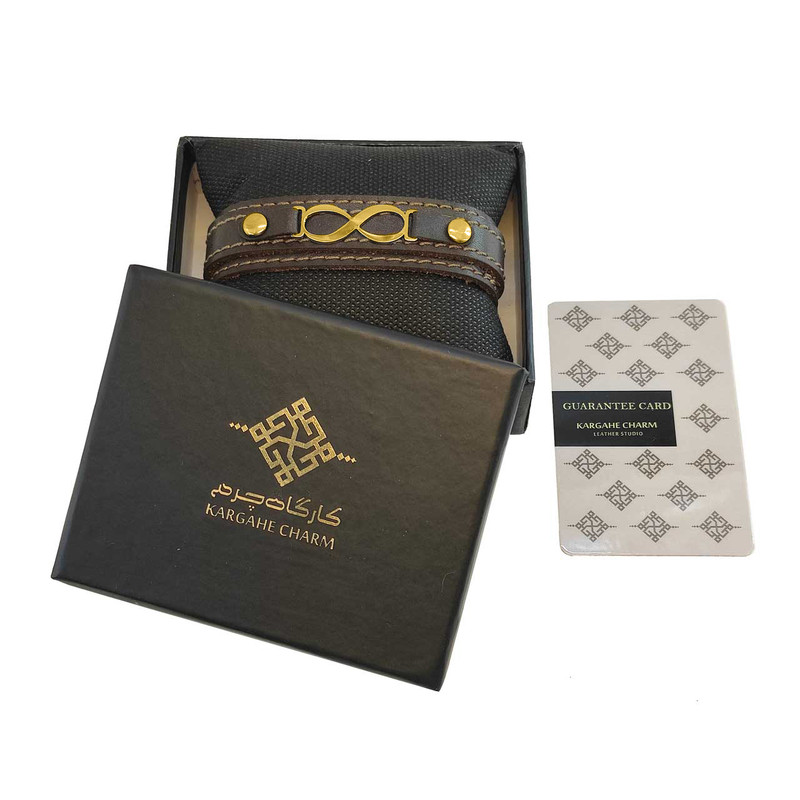 دستبند کارگاه چرم مدل بینهایت