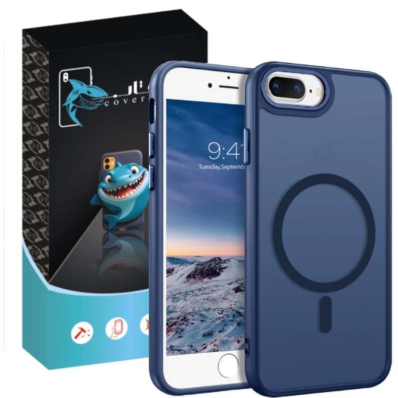 کاور شارک قاب مدل مگ سیف طرح MAT مناسب برای گوشی موبایل اپل iPhone 6 / 6s / 7 / 8/ SE 2020 / SE 2022 / SE 2023