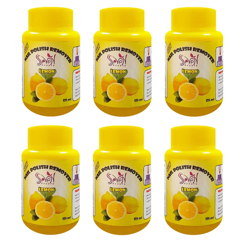 لاک پاک کن اس سون بیوتی مدل لیمو اسفنجی حجم 125 میلی لیتر مجموعه 6 عددی