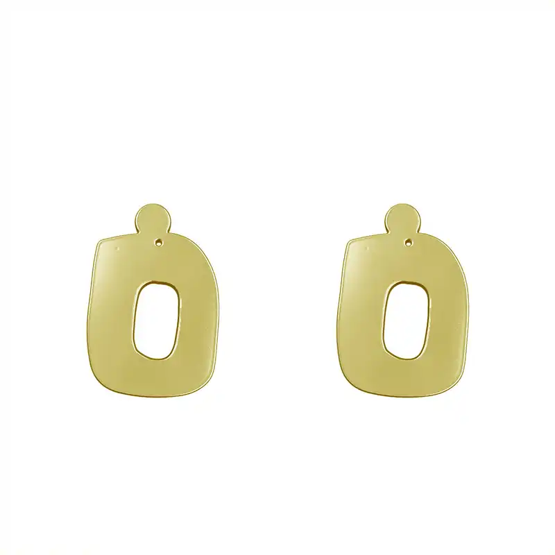 گوشواره طلا 18 عیار زنانه مدوپد مدل هندسی کد GA1-15068