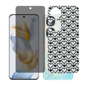 Glass together model privacy screen protector suitable for Honor 70 mobile phone with back cover sticker