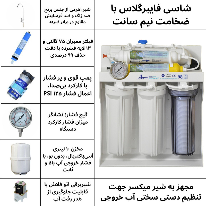 دستگاه تصفیه کننده آب آکوا پیورست مدل RO-FB 7700
