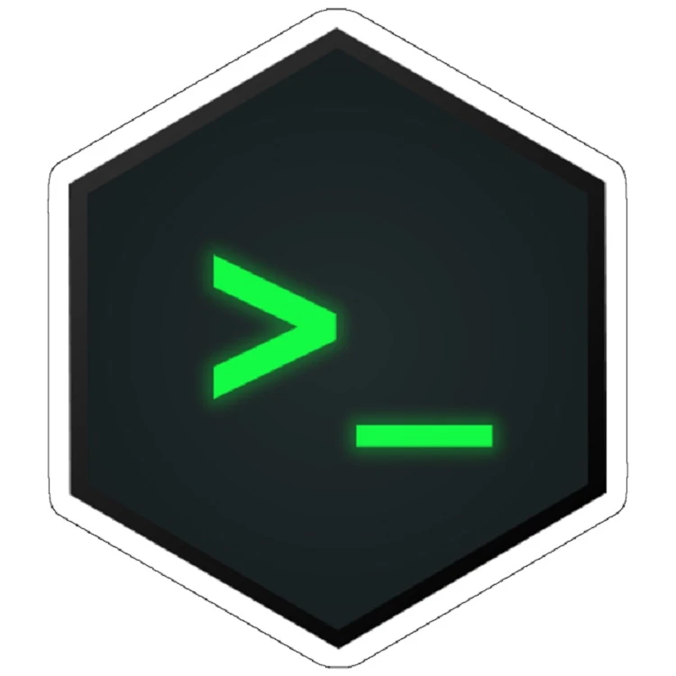 استیکر لپ تاپ مدل Terminal Hexagon