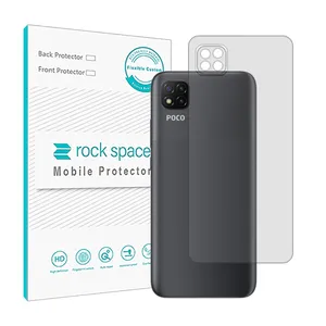 Transparent Rockspace HyGEL model phone back protector suitable for Xiaomi Poco C3 mobile phone