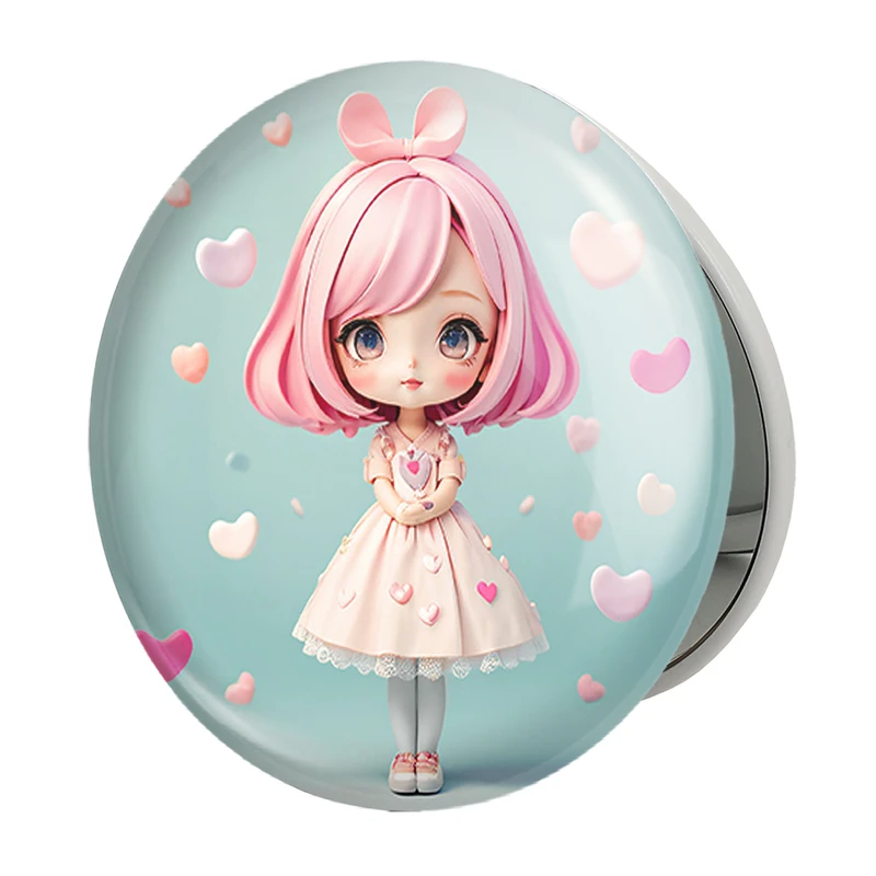 آینه جیبی خندالو طرح دخترانه (Girlish) مدل تاشو کد 36874