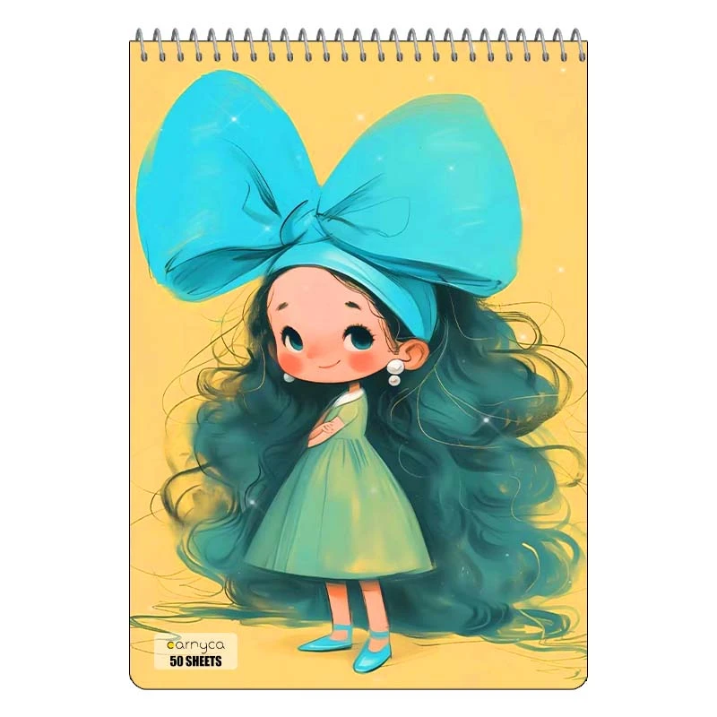 دفتر نقاشی 50 برگ سیمی کارنیکا طرح دخترانه کیوت Girly Cute کد 96705