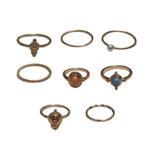 انگشتر زنانه اکسسورایز مدل کیمیا مجموعه 8 عددی