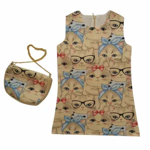 ست پیراهن و کیف دخترانه مدل k39