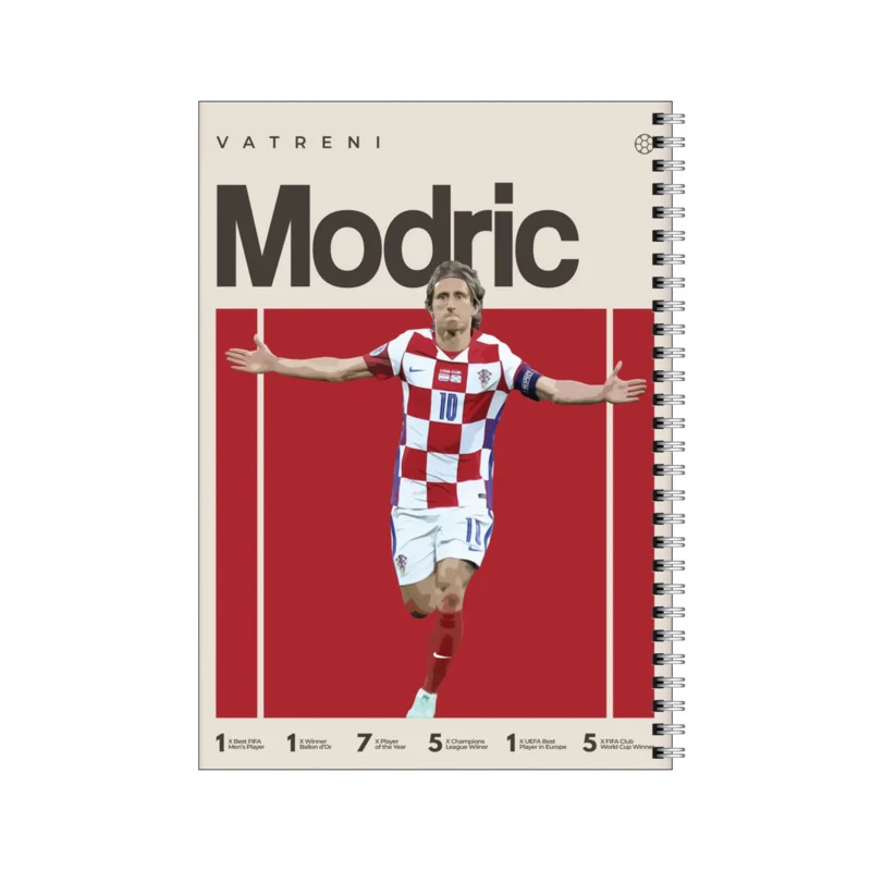 دفتر مشق 100 برگ بامبیلیپ طرح فوتبالیست لوکا مودریچ کد 4273007