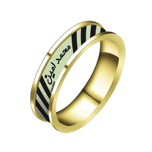 انگشتر ناکسیگو مدل شب تاب طرح محمد امین کد RT15134