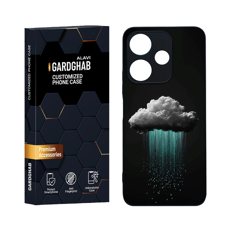 کاور گارد قاب علوی مدل دورژله ای هنری مناسب برای گوشی موبایل شیائومی Poco M6 4G