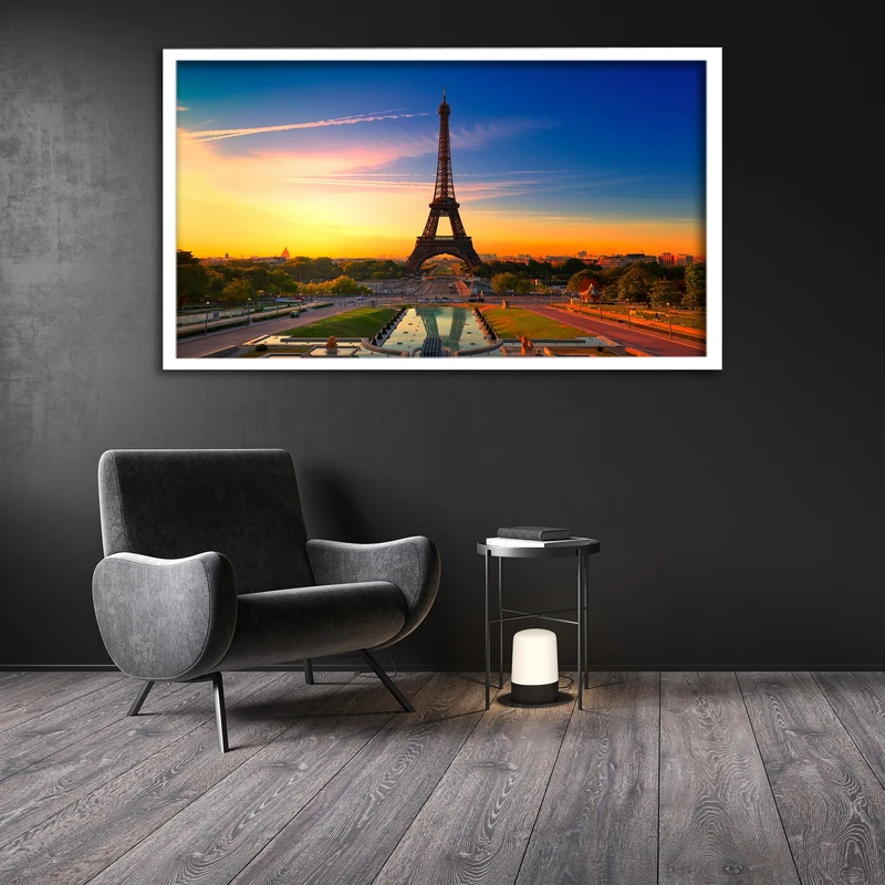 تابلو نوری بکلیت طرح غروب برج ایفل مدل لایت باکسی BACKLIT-W10