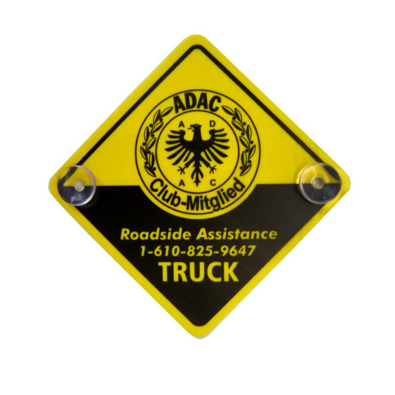 آرم پشت شیشه خودرو طرح Adac