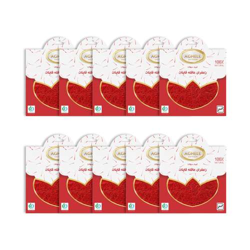 زعفران درجه یک زرشک و زعفران عاقله - 0.5 گرم مجموعه 10 عددی