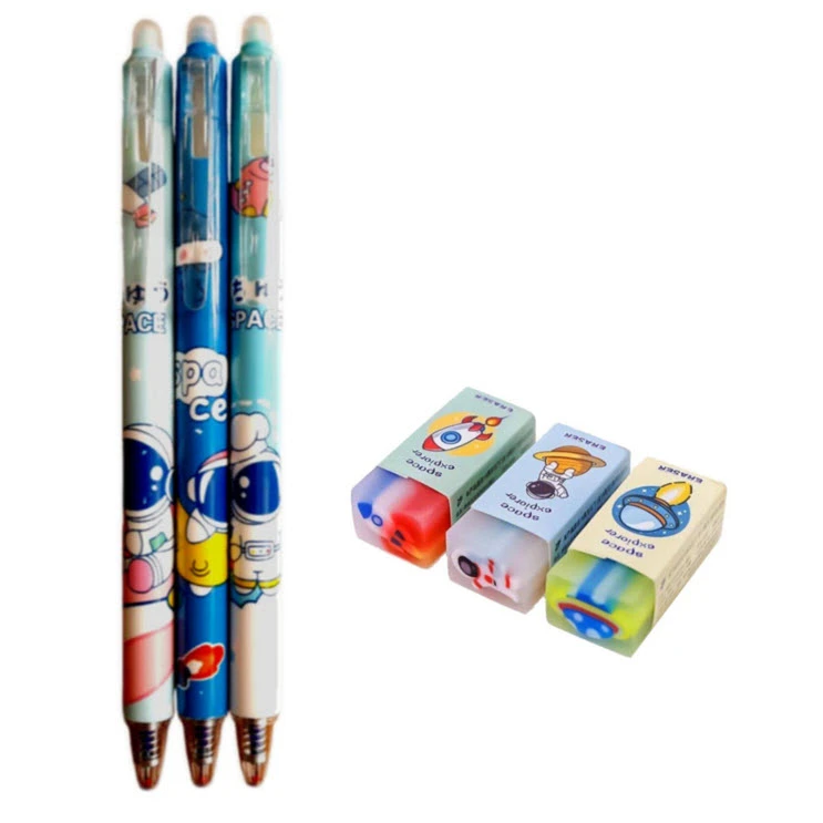 خودکار 0.5 میلی متری مدل فضانوردی به همراه پاک کن مجموعه 6 عددی