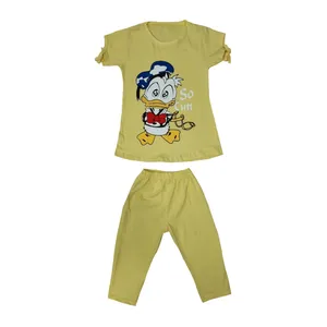 ست تی شرت و شلوارک دخترانه مدل 01 کد Z106