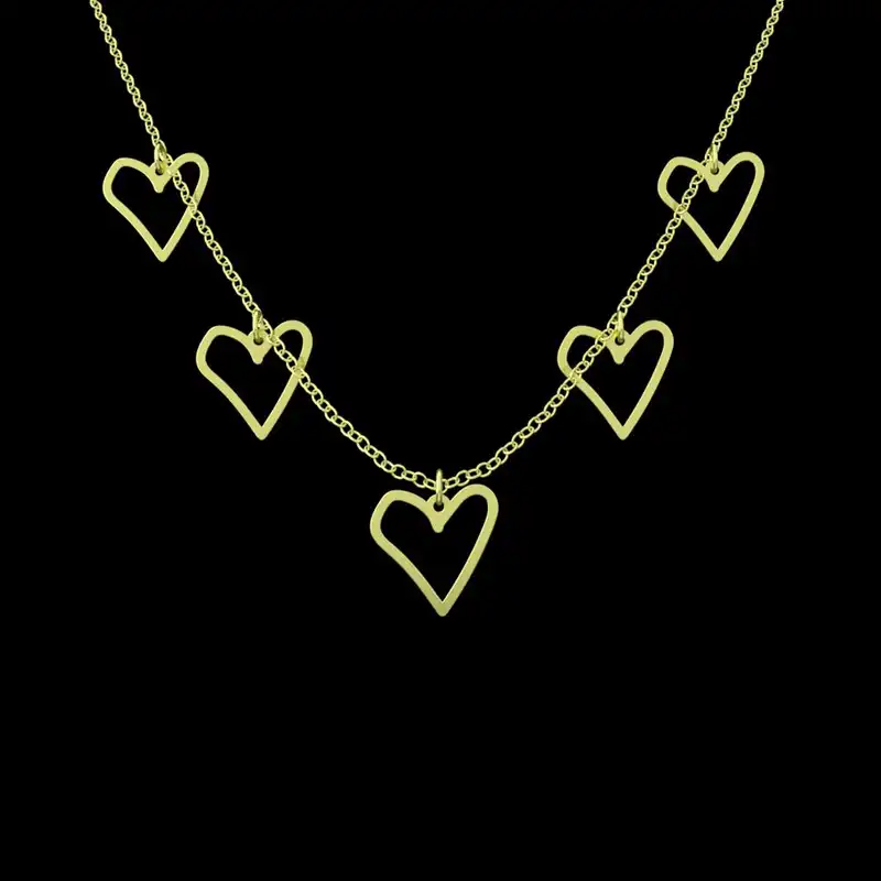 گردنبند طلا 18 عیار زنانه مدوپد مدل قلب کد RNA17604