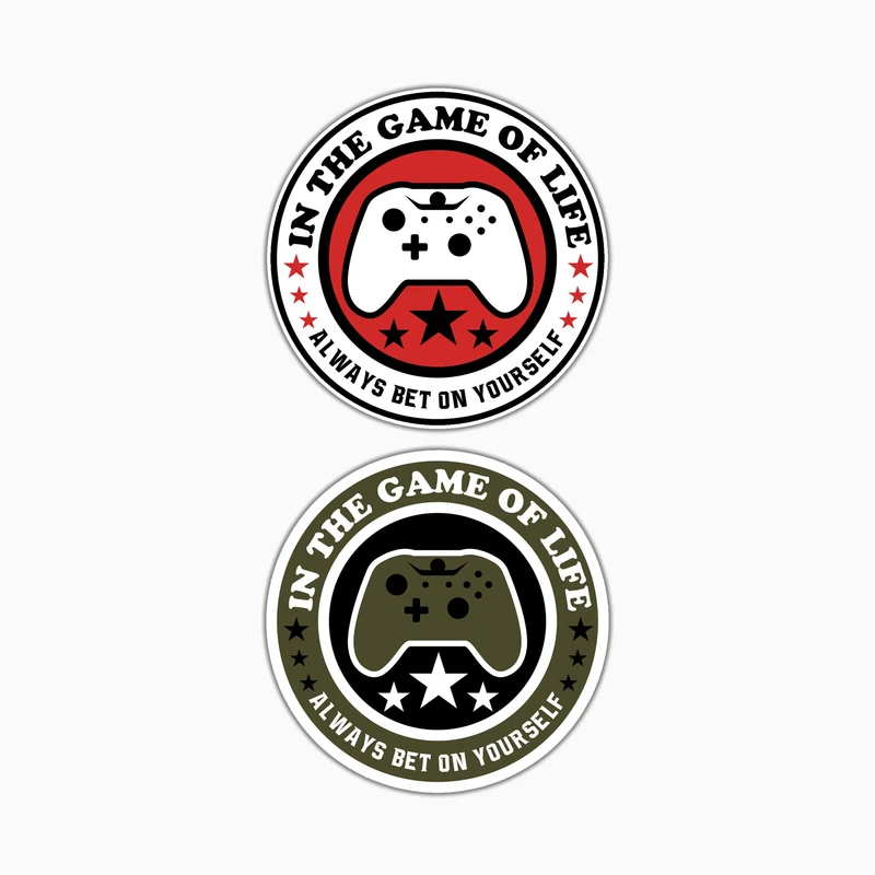 استیکر لپ تاپ و موبایل بووم طرح گیمینگ کد MD77 مجموعه 2 عددی