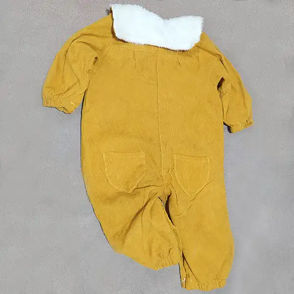 سرهمی نوزادی مدل کبریتی عروسکی رنگ خردلی