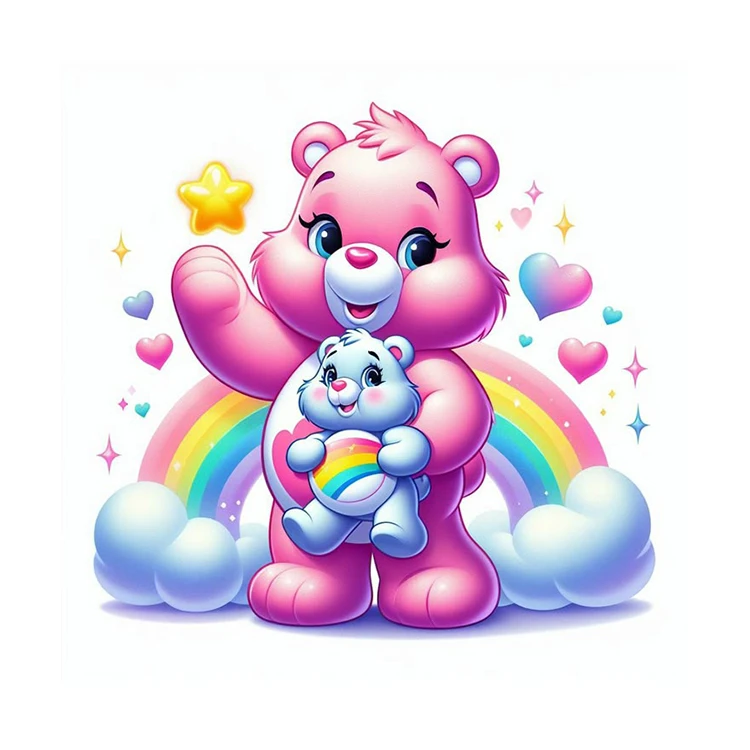 استیکر پارچه و لباس پاد آفرین مدل خرس های مهربان کد 269