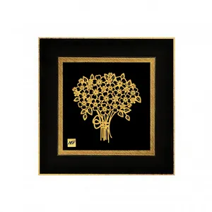 تابلو طلاکوب مارک گلد طرح گل نرگس TF108