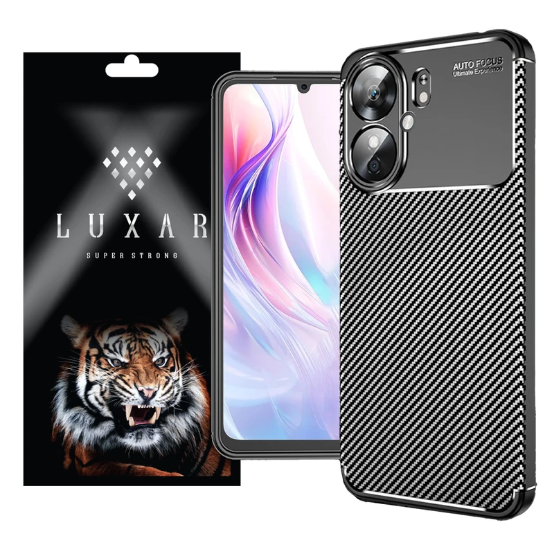 کاور لوکسار مدل Carbon Fiber مناسب برای گوشی موبایل شیائومی Redmi 13C / Poco C65