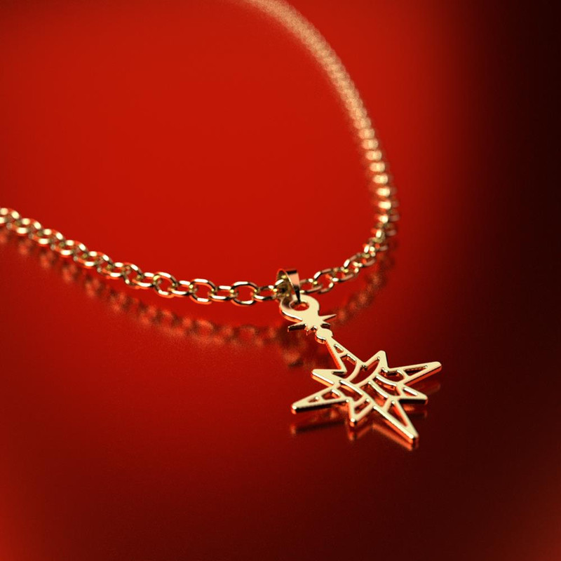 آویز گردنبند طلا 18 عیار زنانه مدوپد مدل هندسی کد PA1-15038