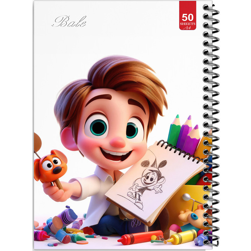 دفتر نقاشی 50 برگ انتشارات بله طرح مداد رنگی کد A4-L50