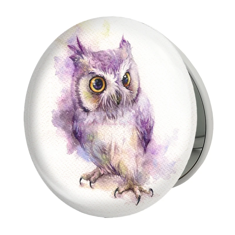 آینه جیبی خندالو طرح جغد مدل تاشو کد 5102 