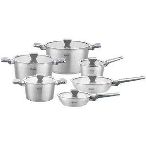 سرویس قابلمه و تابه استیل 12 پارچه ام  جی اس کد CWS5110 