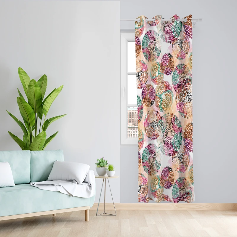 پرده مدل مخمل پانچی کد L 1359 Z سایز 140x200 سانتی متر