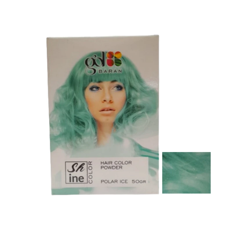 پودر دکلره گلباران مدل GB وزن 50 گرم رنگ یخی قطبی