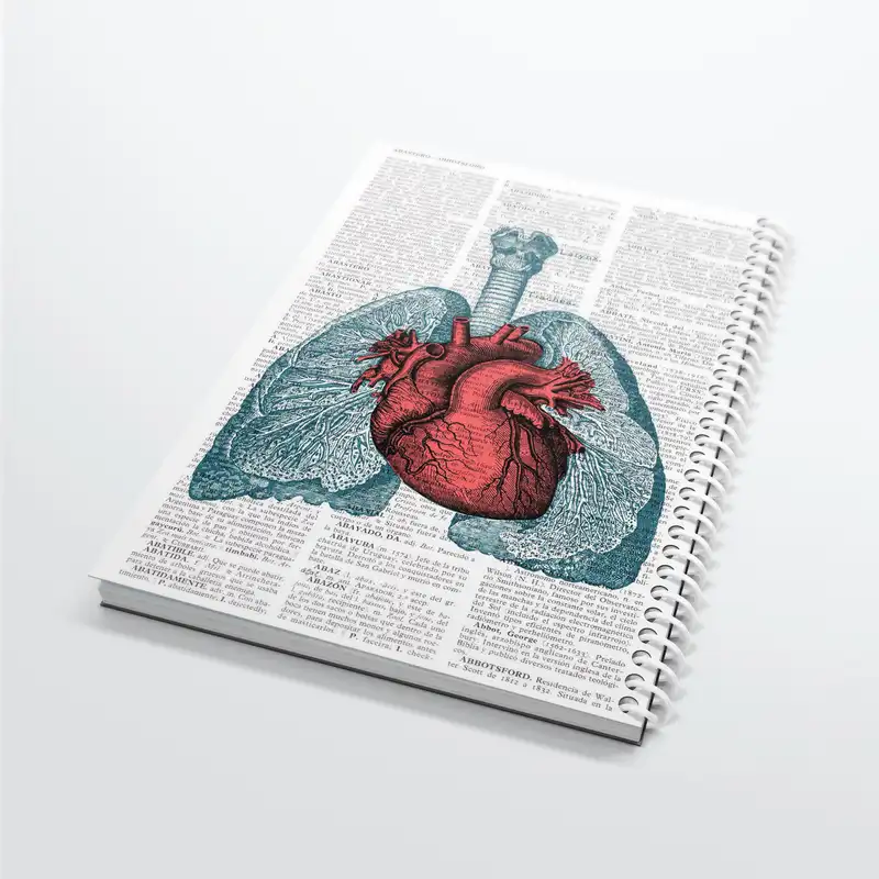 دفتر شطرنجی 100 برگ مدل قلب کد 2