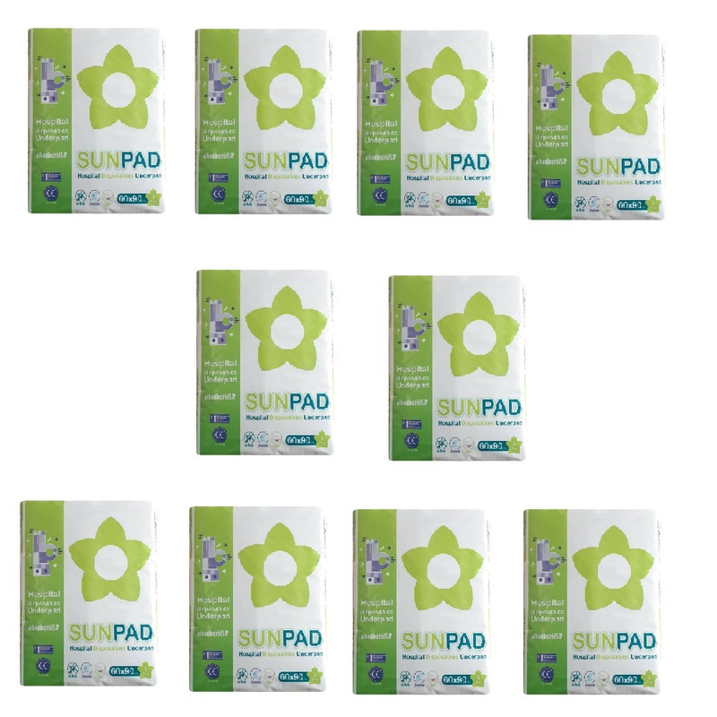 زیرانداز بهداشتی بیمار و سالمند سان پد مدل 6090 مجموعه 10 عددی